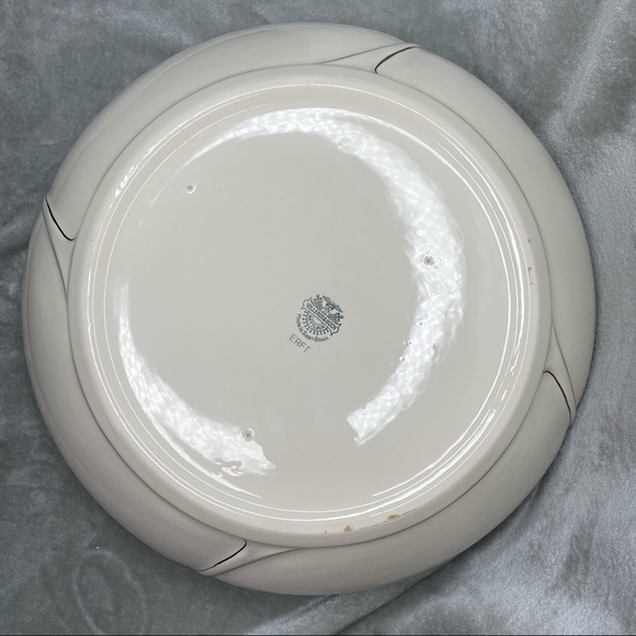 Antique Villeroy & Boch Wash Stand Set Pitcher, Basin and Soap Tray Ivory Gold - Picture 6 of 16